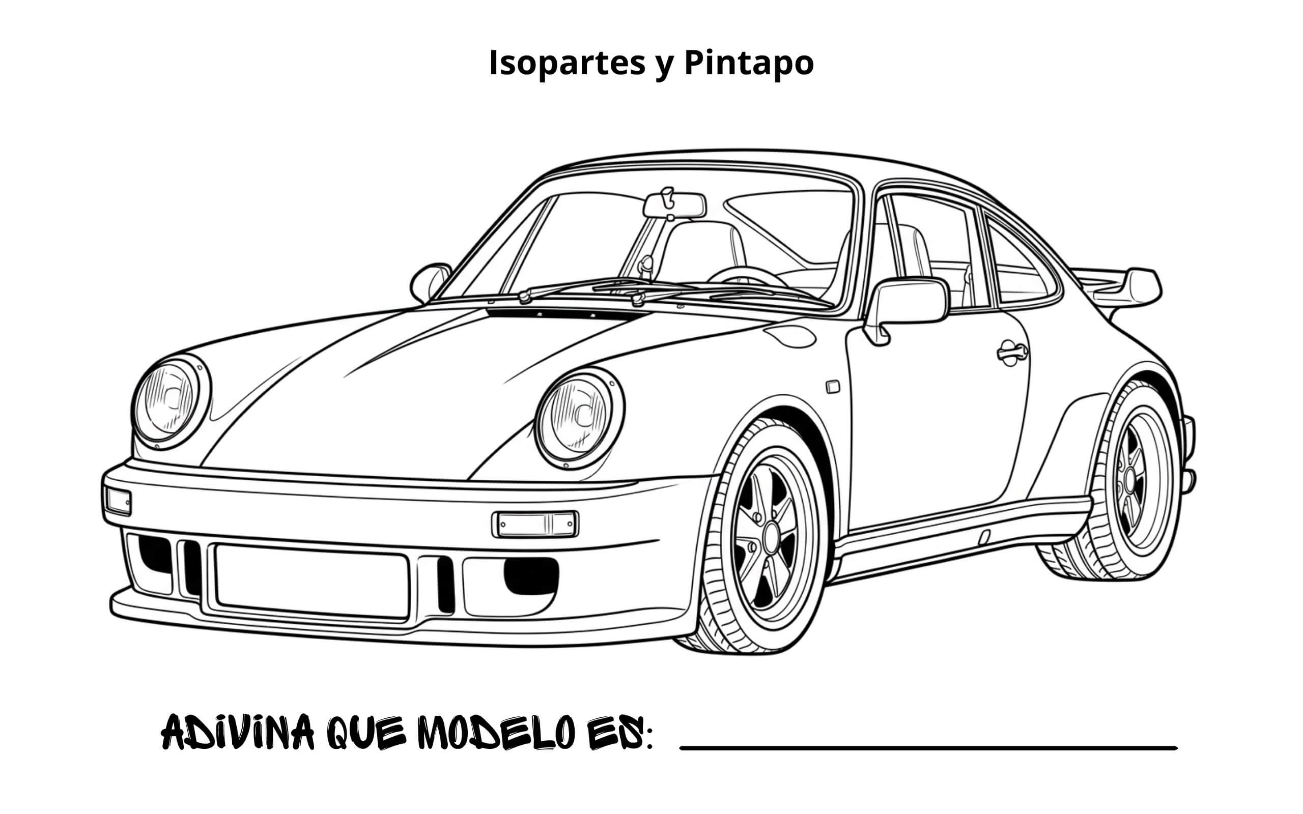 Libro Digital GRATIS Colorear, Pintar, Autos (3 Ilustraciones) PDF
