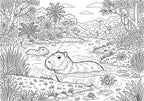 Capibaras: Mi Mundo de Colores, Libro de Colorear, Pintar (10 Ilustraciones) 23.5cm x 16.5cm
